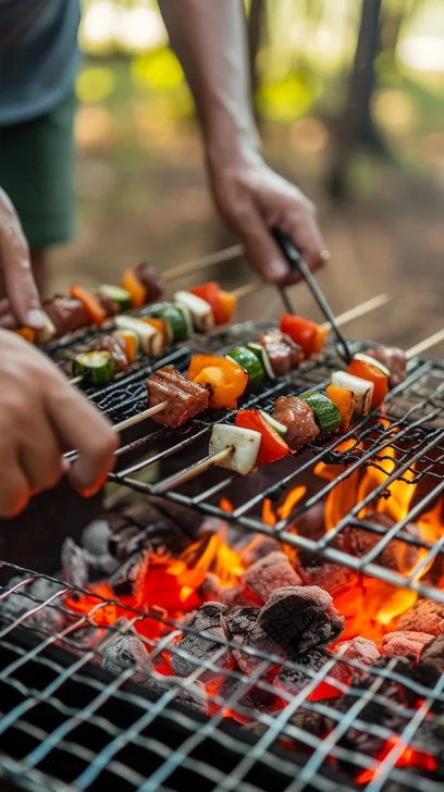 how to grill kebabs evenly