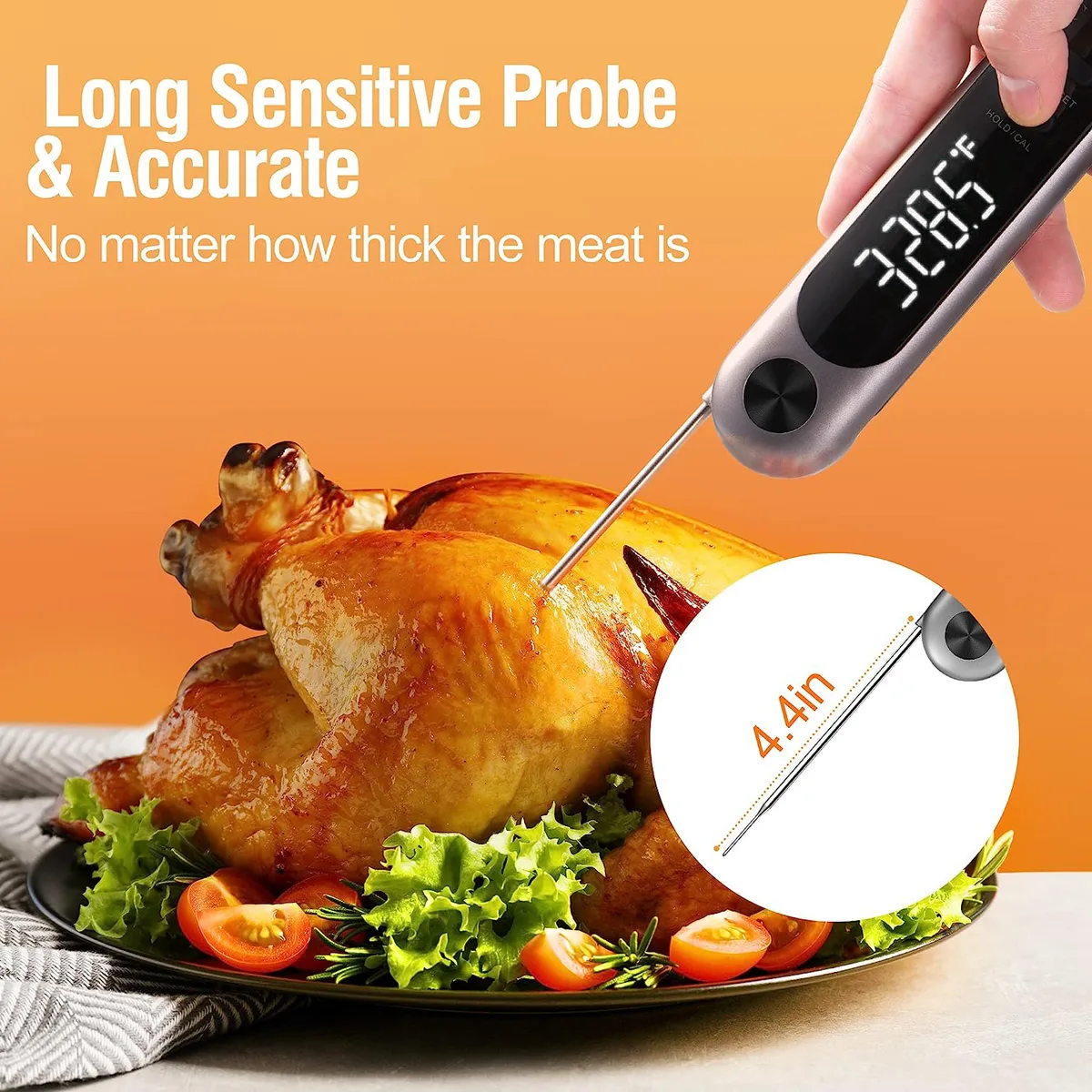 meat thermometer turkey breast on grill