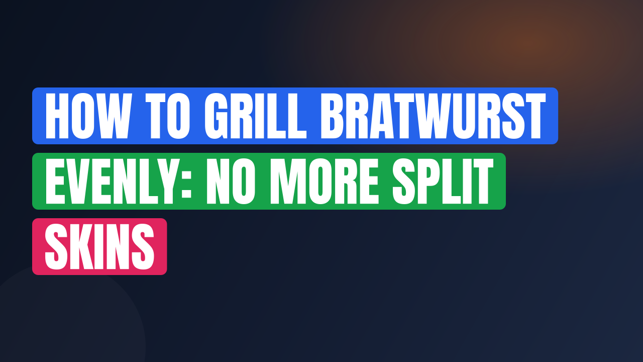 How to Grill Bratwurst Evenly: No More Split Skins