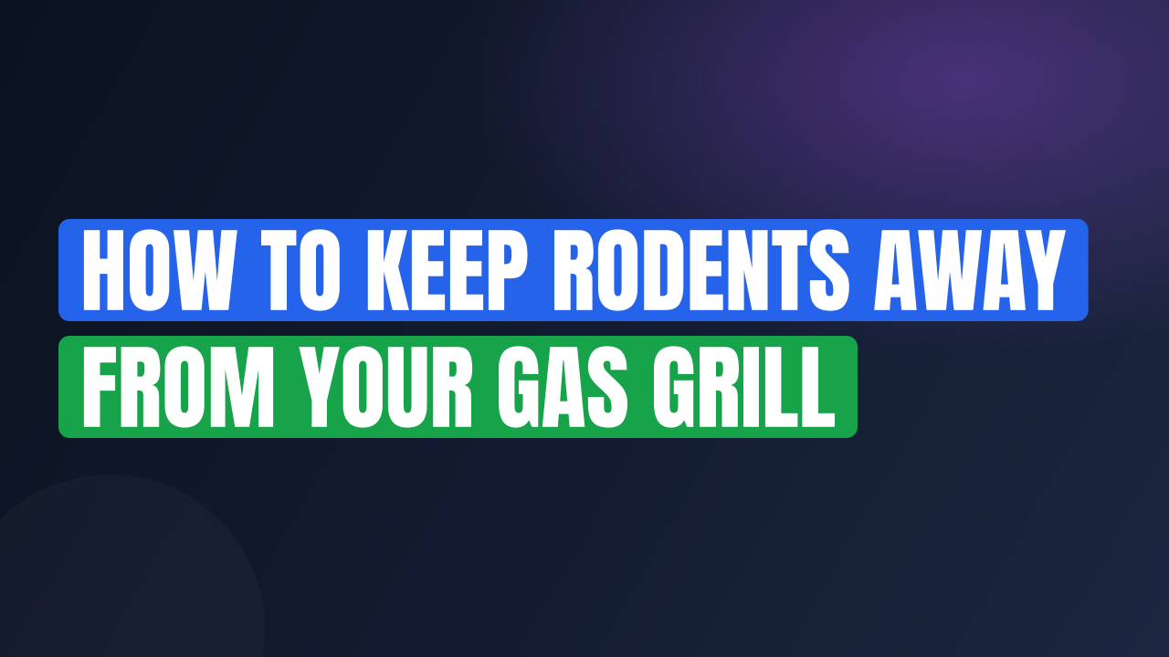 How to Keep Rodents Away From Your Gas Grill
