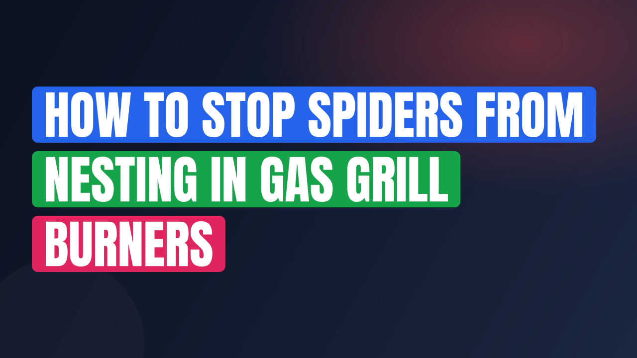 How to Stop Spiders from Nesting in Gas Grill Burners