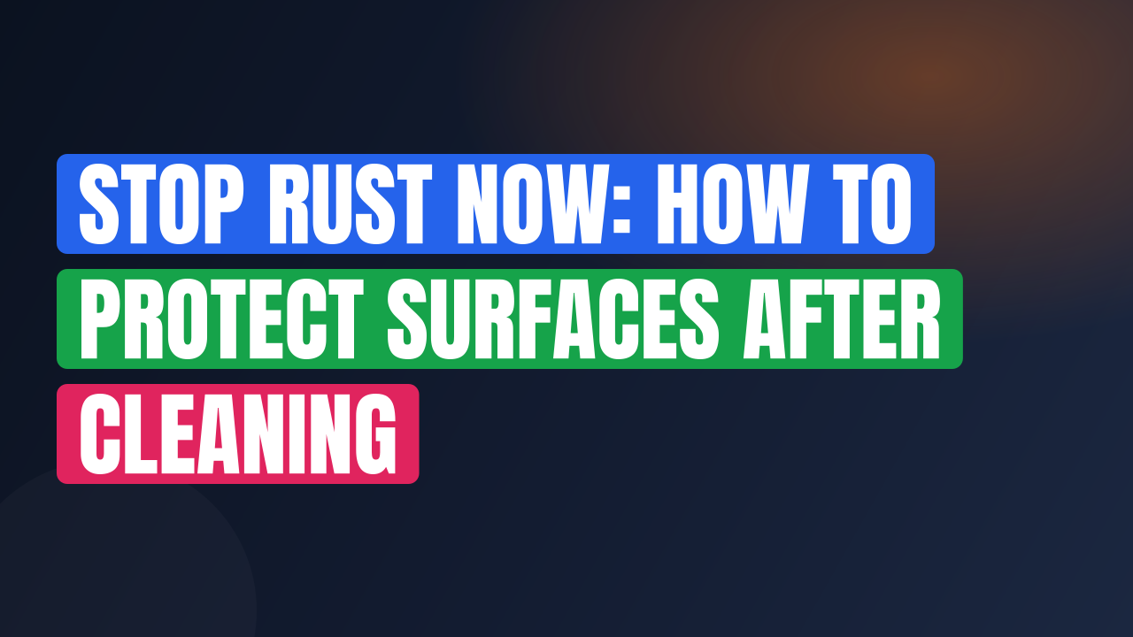 Stop Rust Now: How to Protect Surfaces After Cleaning