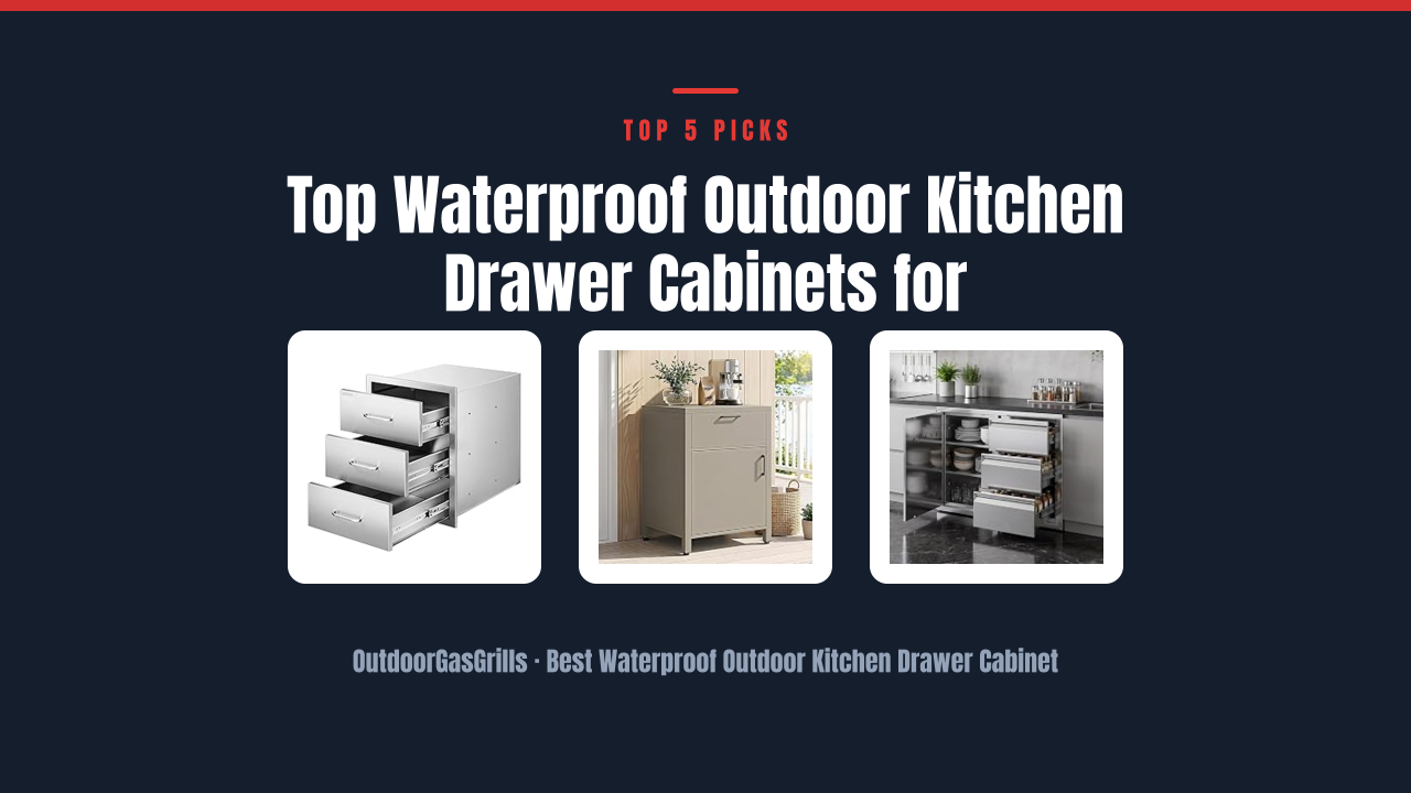 Top Waterproof Outdoor Kitchen Drawer Cabinets for