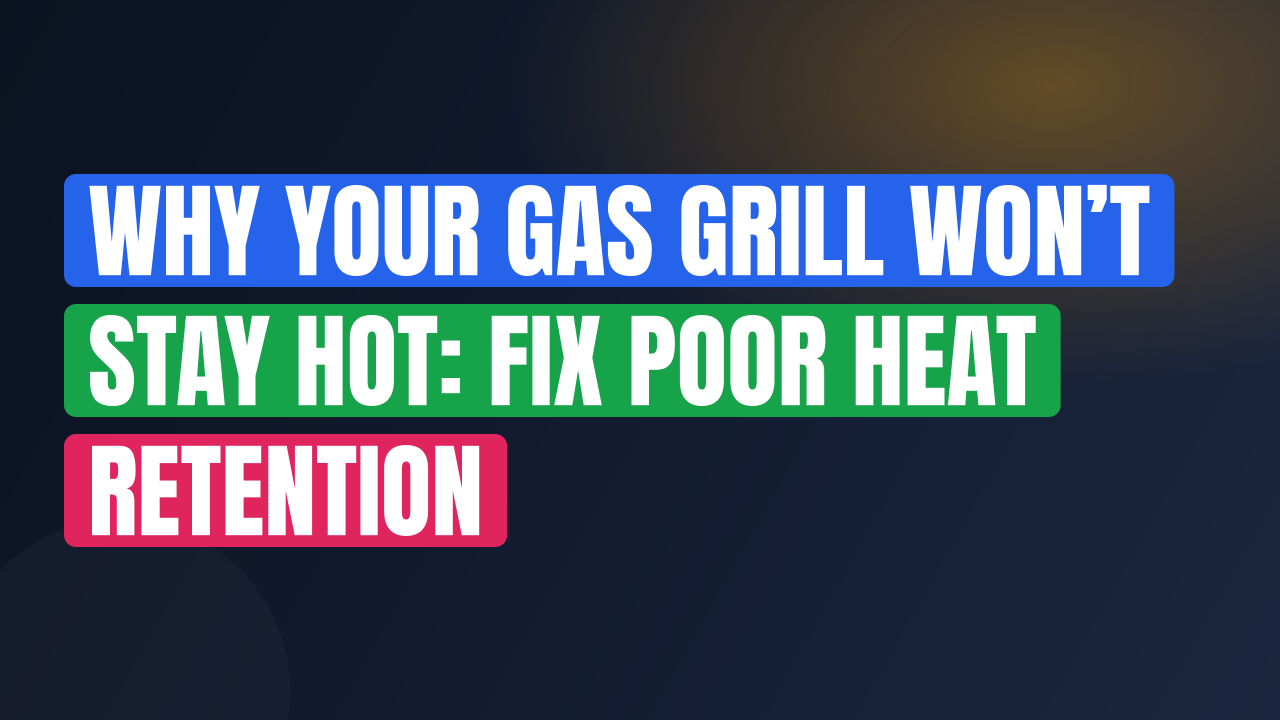 Why Your Gas Grill Won’t Stay Hot: Fix Poor Heat Retention